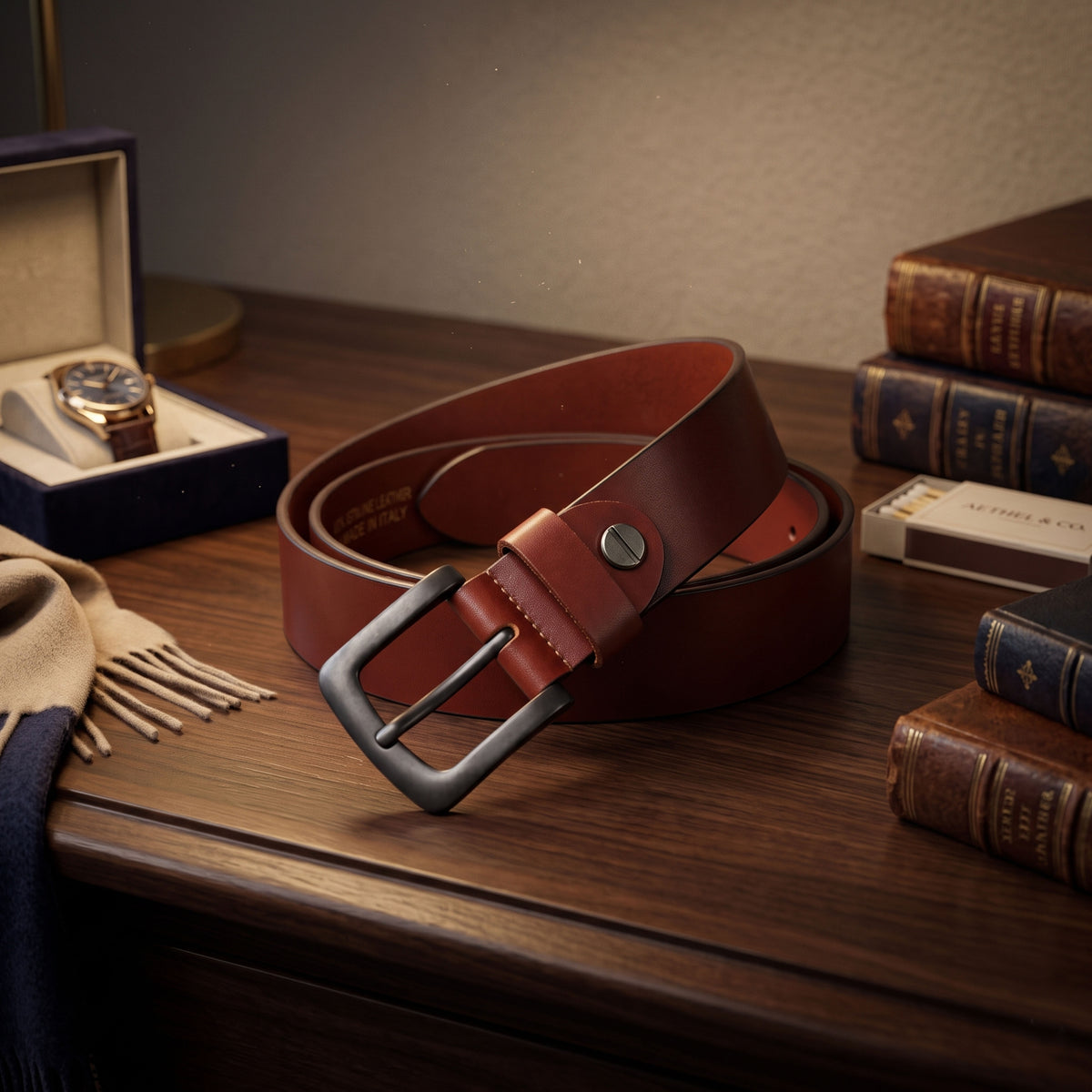 Classic Brown Leather Belt