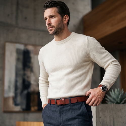 Classic Brown Leather Belt