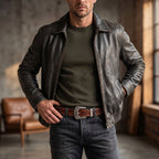Brown Floral Embossed Leather Belt